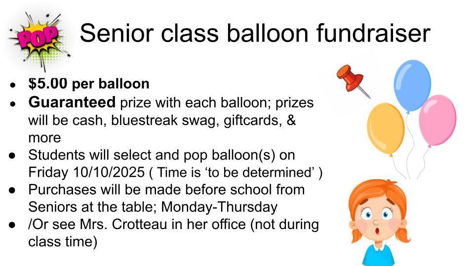 Senior Class Balloon Fundraiser