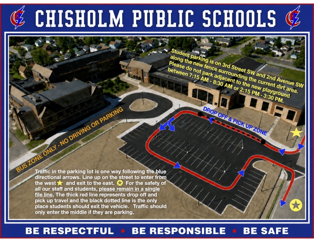Chisholm Schools Drop-off and Pick-up Map