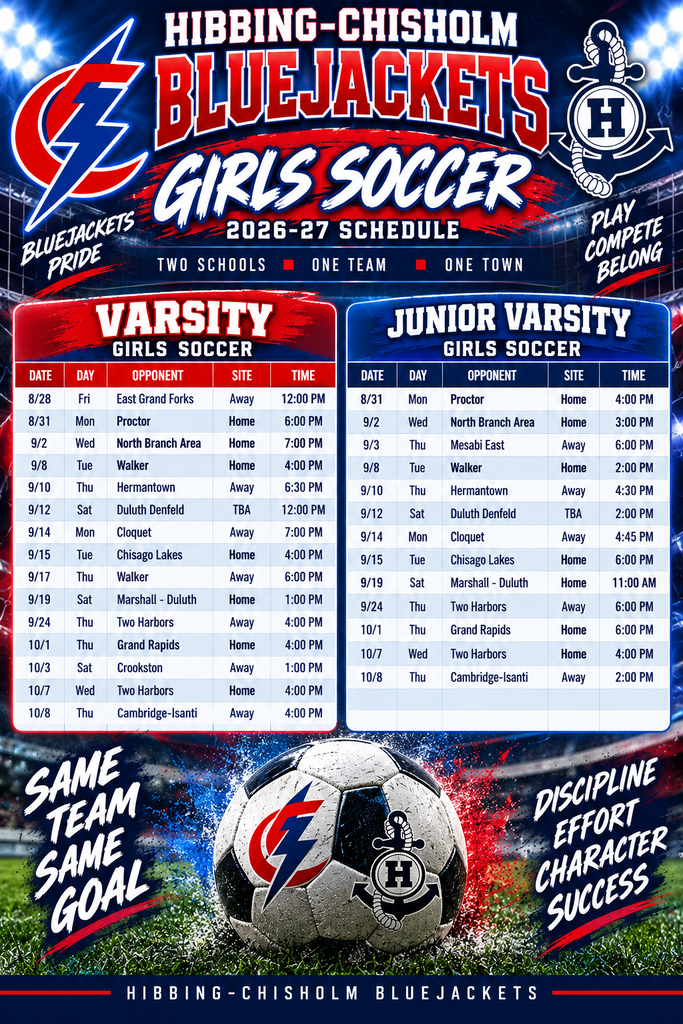 fall schedules 2026