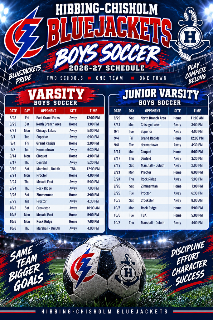 fall schedules 2026