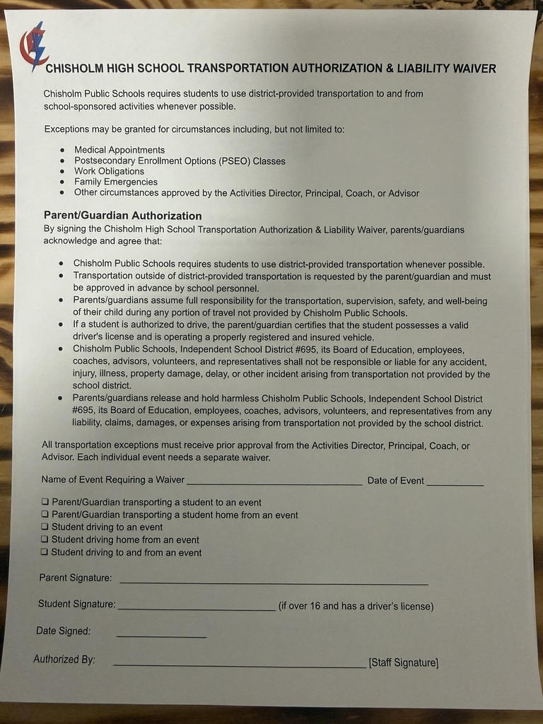 transportation form