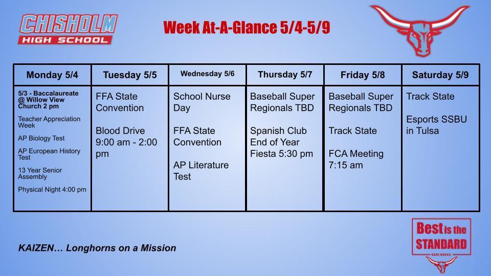 Week At-A-Glance