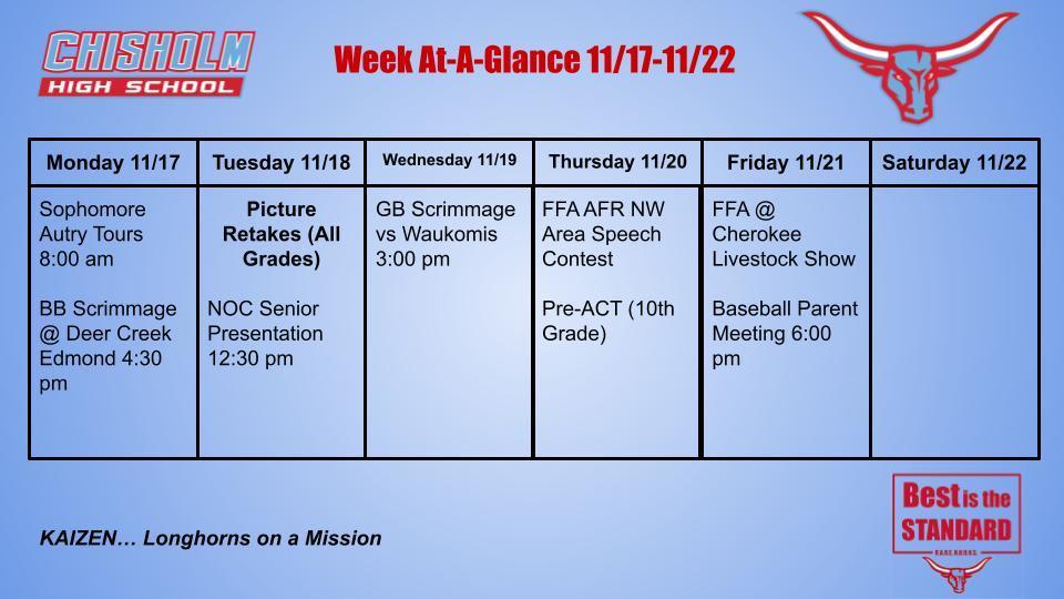 Week At-A-Glance