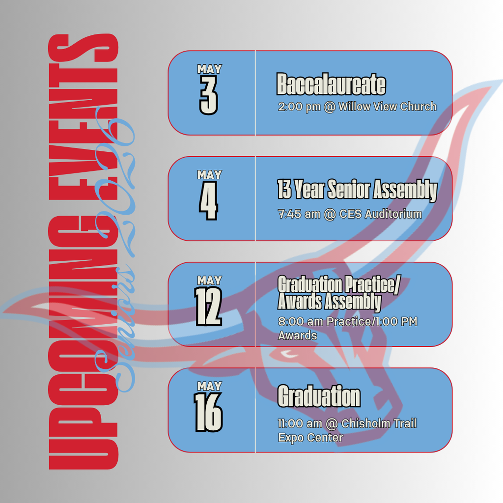 Upcoming Senior Events