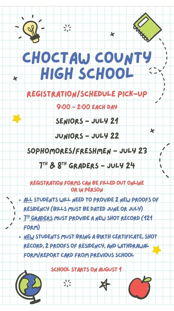 CCHS Registration