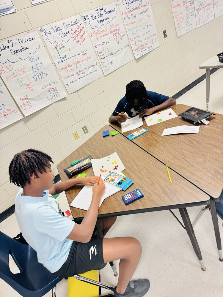 Students learning about ratios and proportions