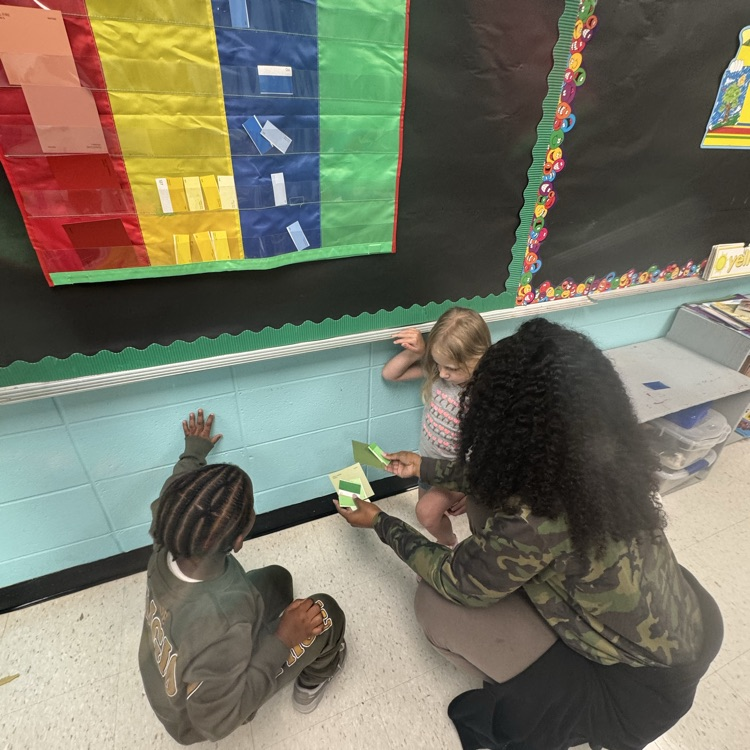 PreK students working hard!