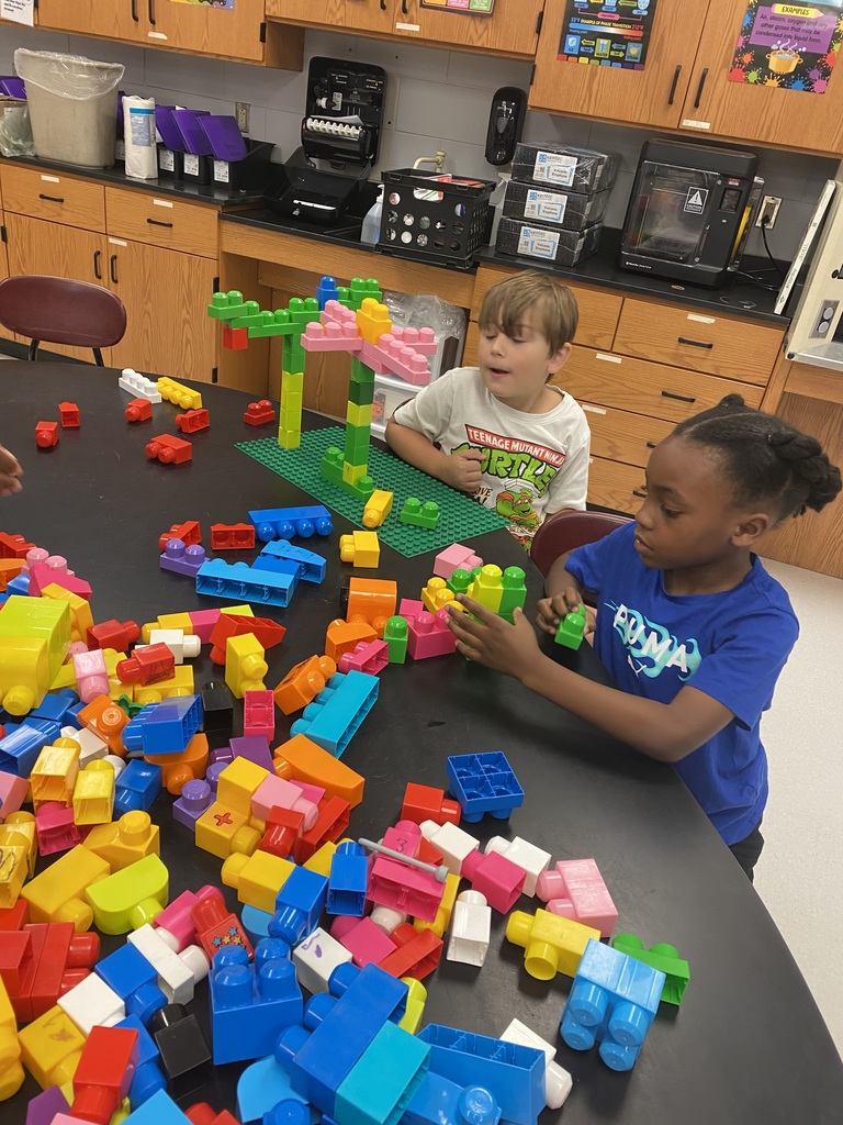 1st Grade students plant seeds and make LEGO model plants