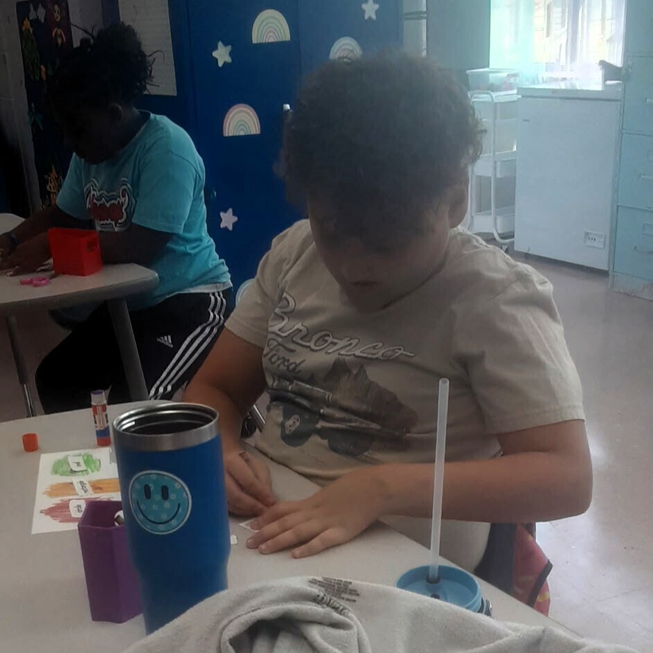 Working hard in Mrs. Carmen and Mrs. Christle's room at AES!