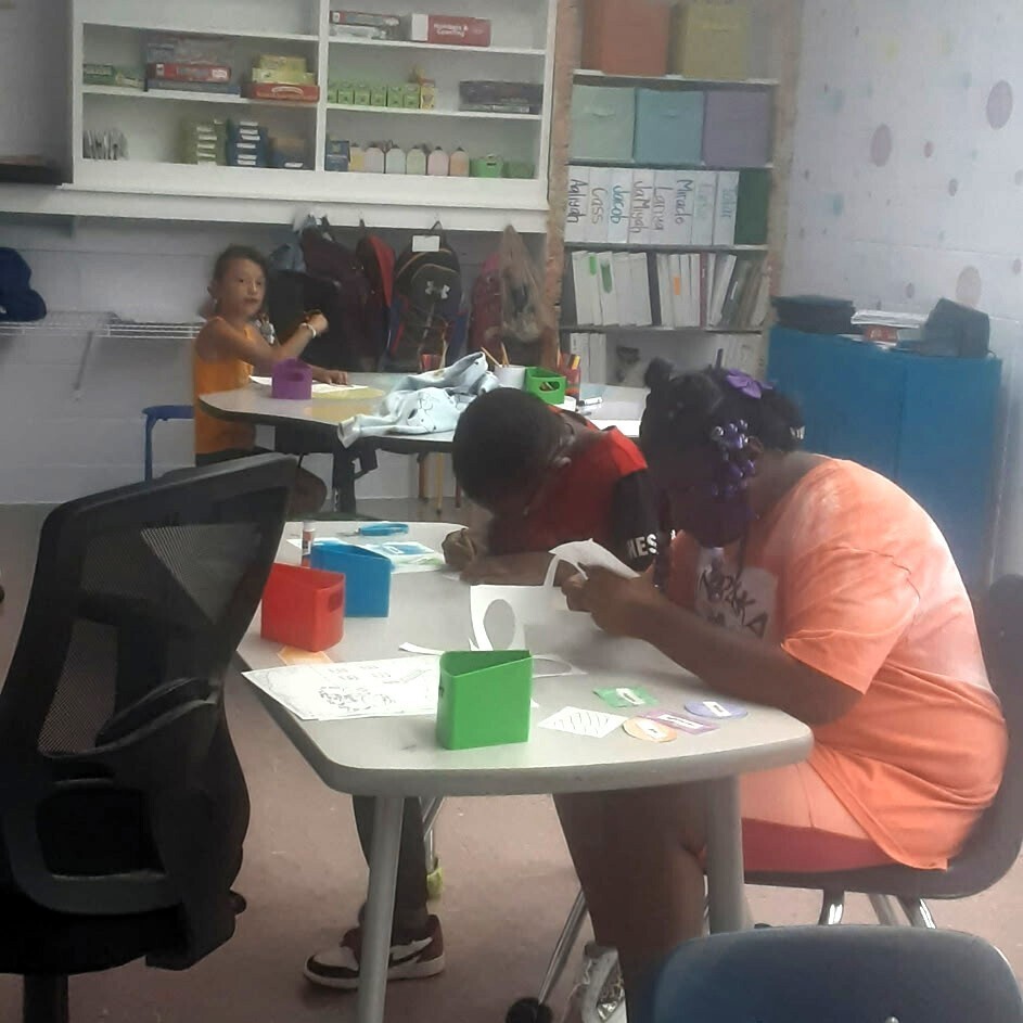 Working hard in Mrs. Carmen and Mrs. Christle's room at AES!