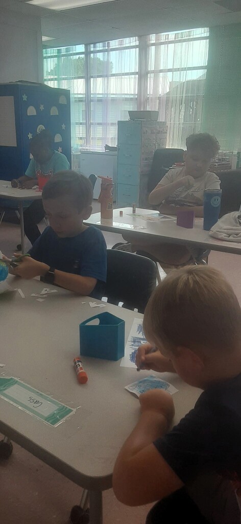 Working hard in Mrs. Carmen and Mrs. Christle's room at AES!