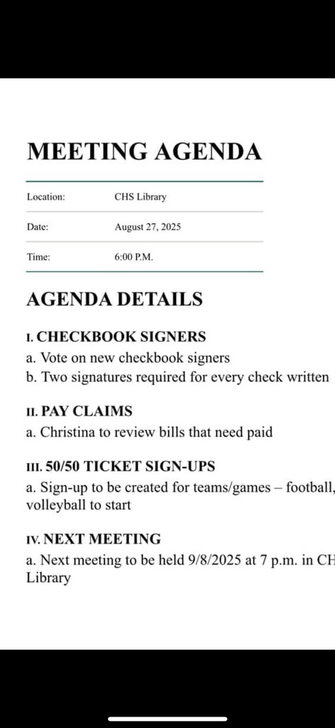 agenda picture
