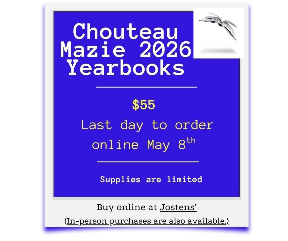 Chouteau-Mazie Public School Yearbooks available online or in-person until May 8th for $55