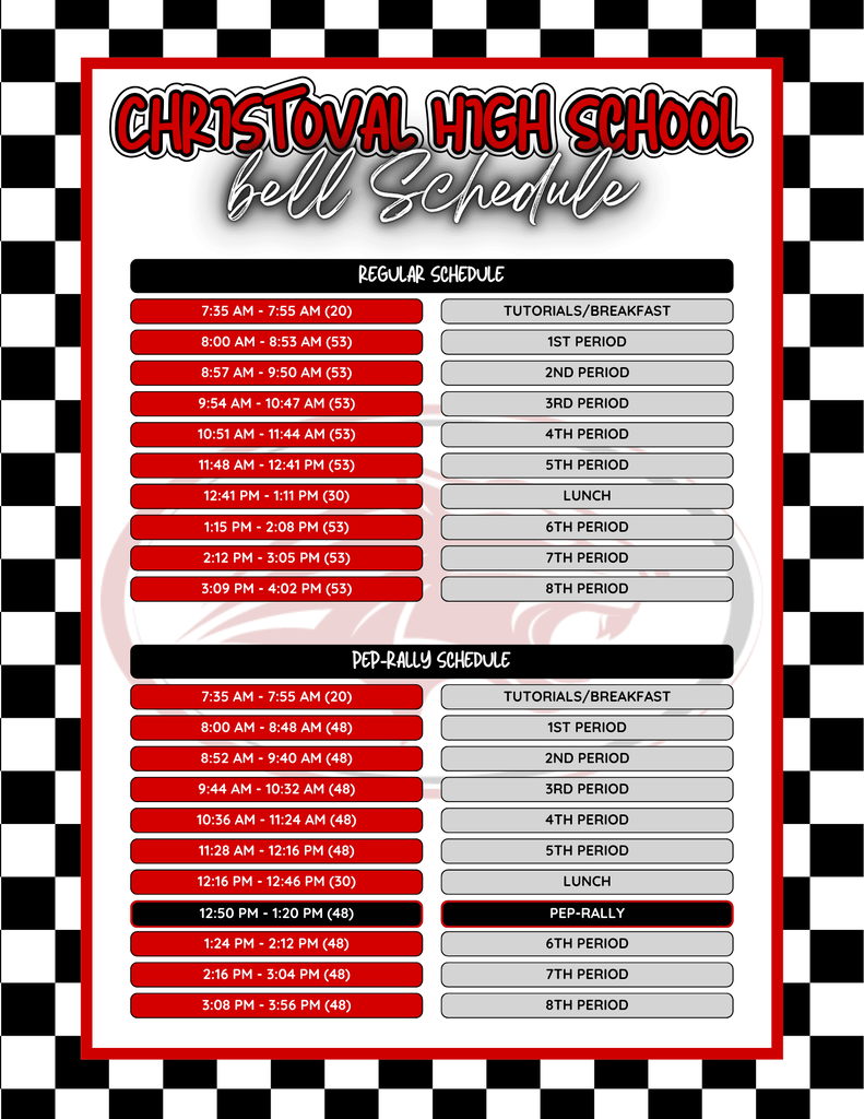 bell schedule