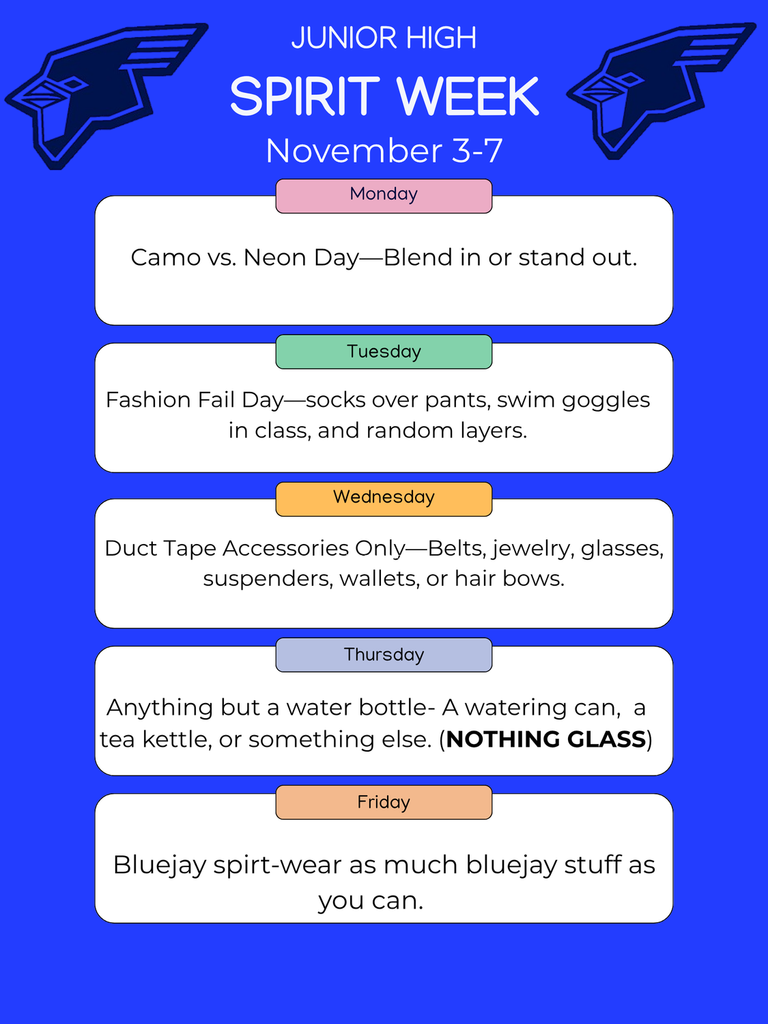 Classroom Weekly Planner Poster in Pink and Blue Playful Style