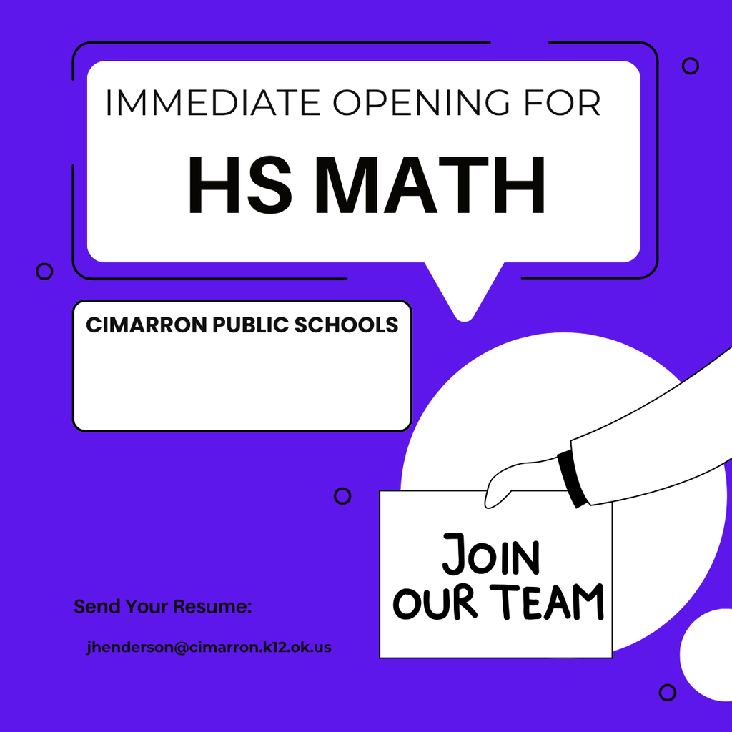 HS MATH TEACHER NEEDED