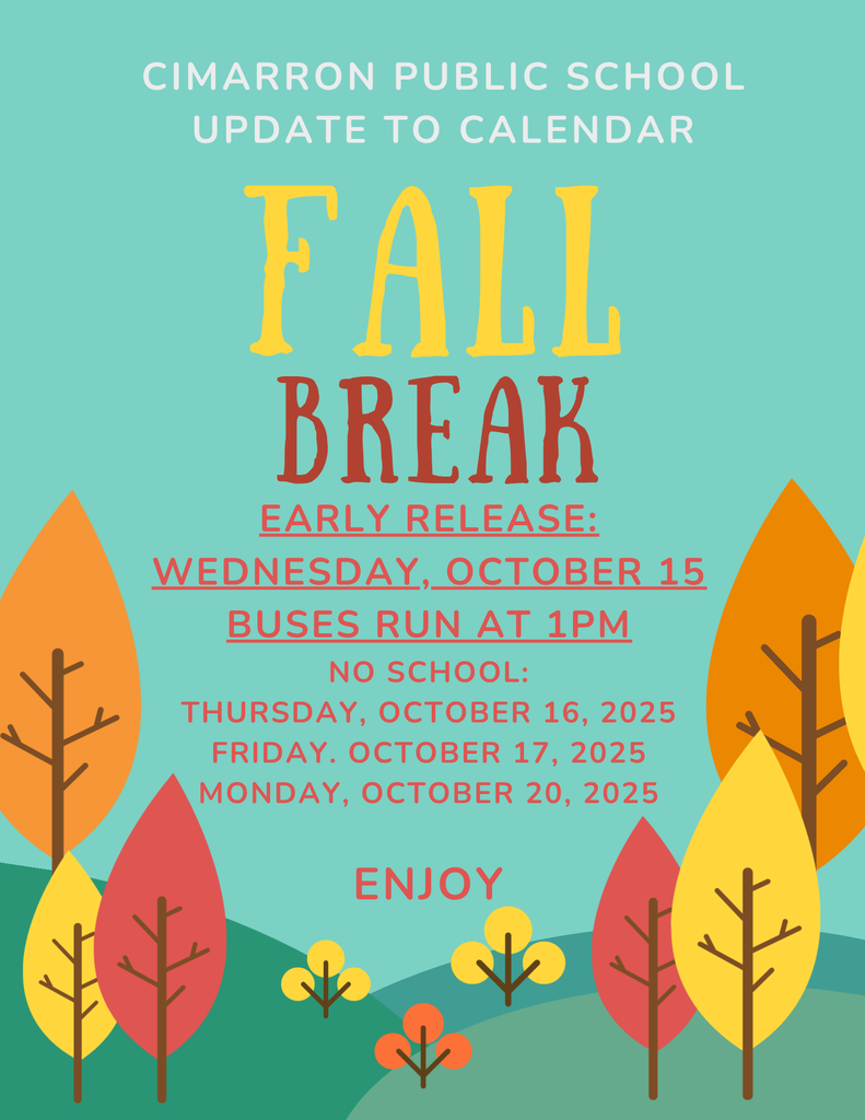 FALL BREAK UPDATE