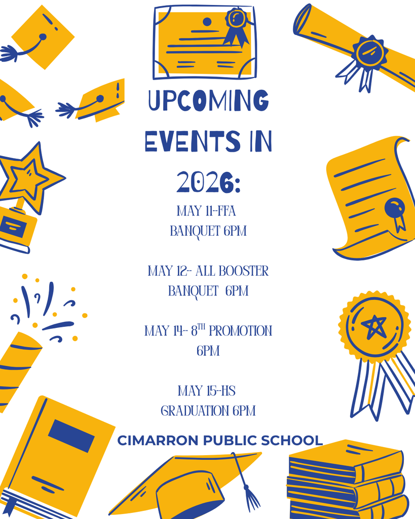 MARK your calendars for these important dates