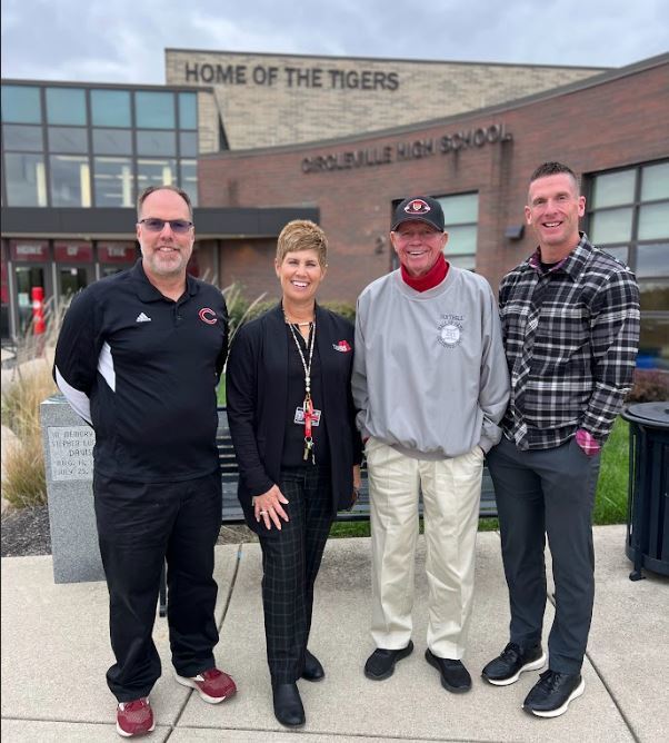 dr. halley, coach bigam, mr. wells and mr. dean
