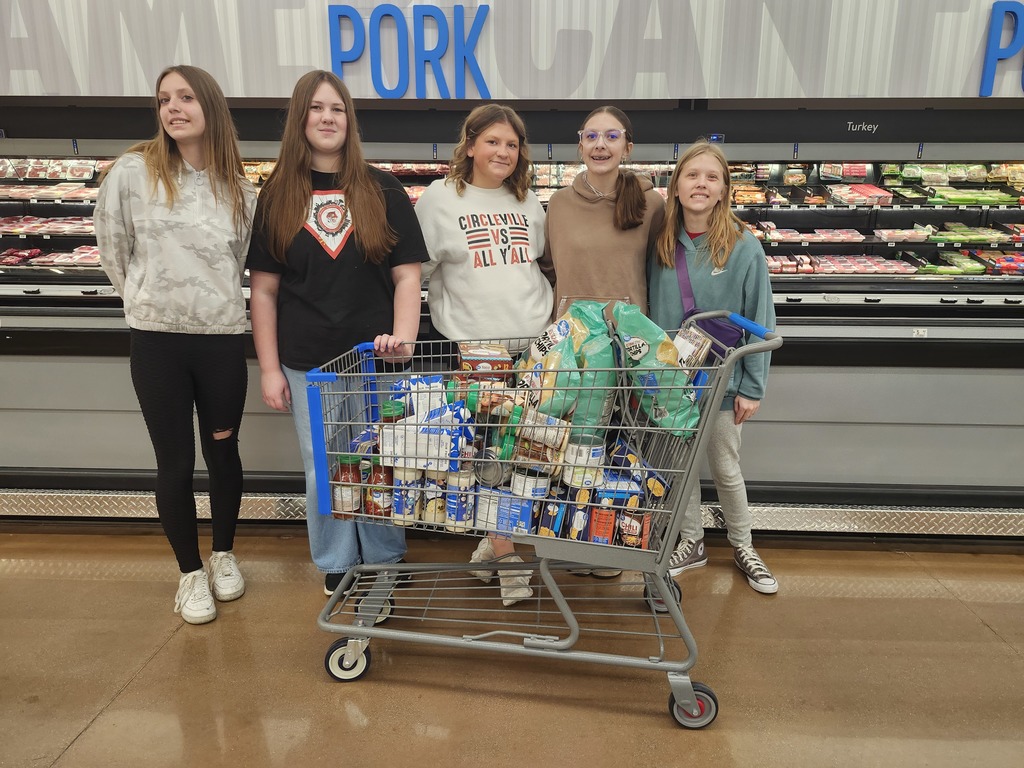students shopping at walmart 