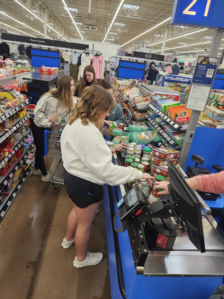 students shopping at walmart 