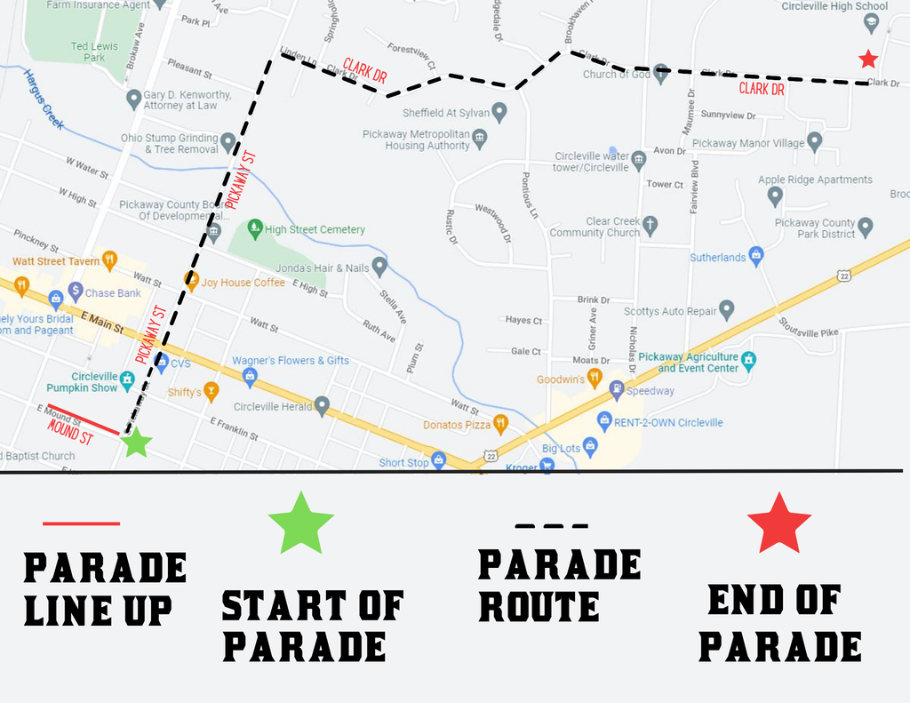 homecoming parade map
