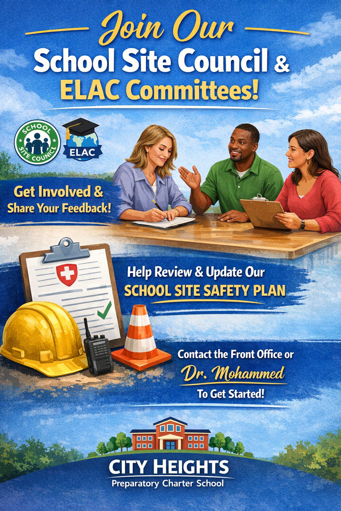 Flyer announcing about the participation in our school site council 