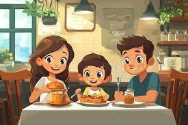 Picture to announce lunch with your child at school
