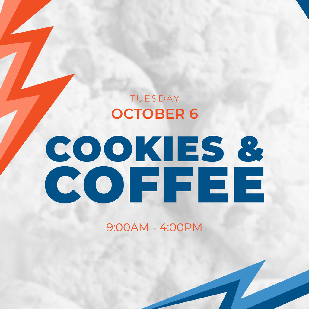 Tuesday, October 6, Cookies and Coffee at City Hall from 9:00AM - 4:00PM