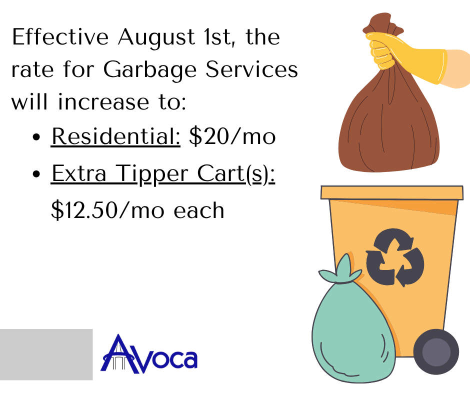 Garbage Services Increase 08/01/2025