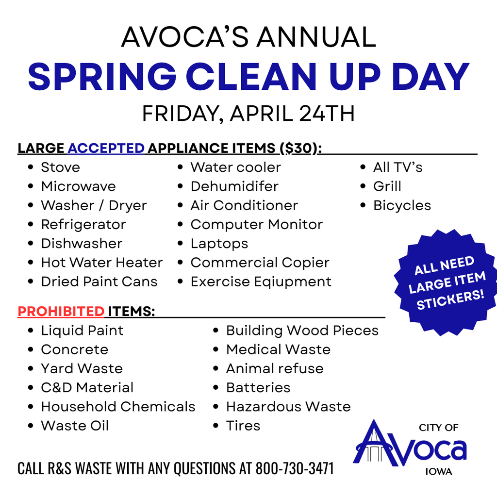Spring Clean Up Day Avoca 