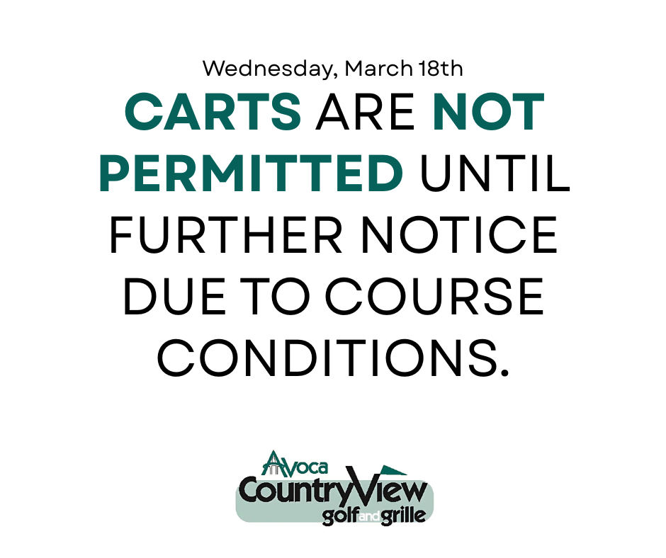 Carts are not permitted at this time.