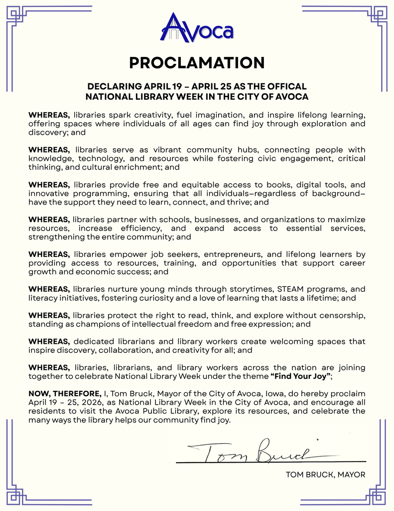 Library Week Proclamation 