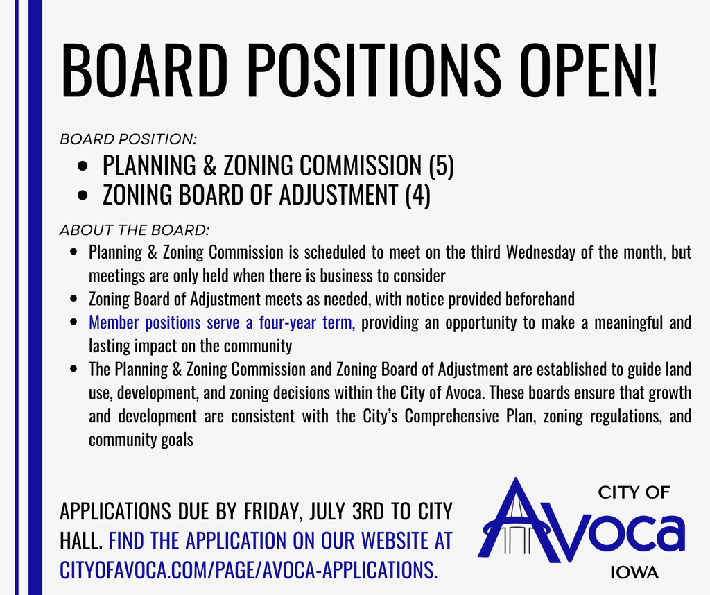Board Position Now Open