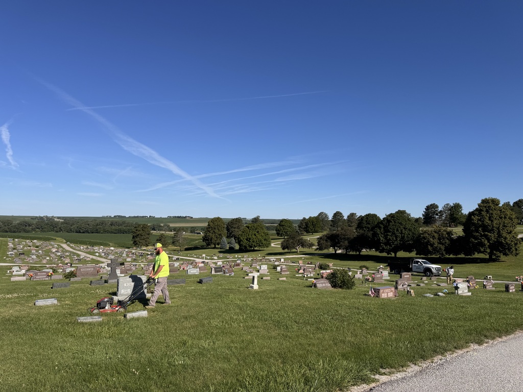 Public Works Mowing Cemetery 