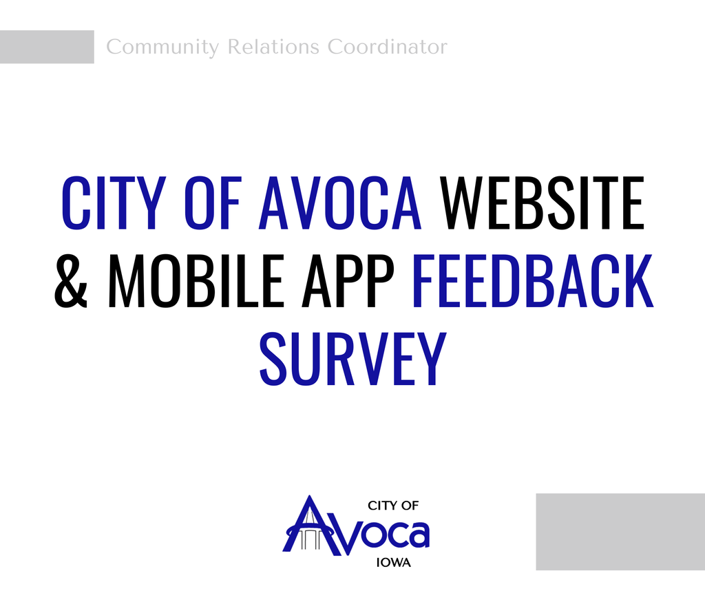 City of Avoca Website & Mobile App Feedback Survey