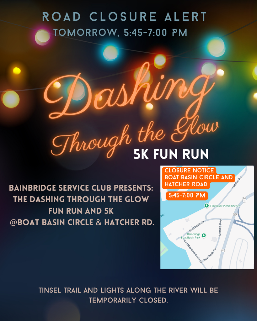 Dashing Through the Glow Road Closure