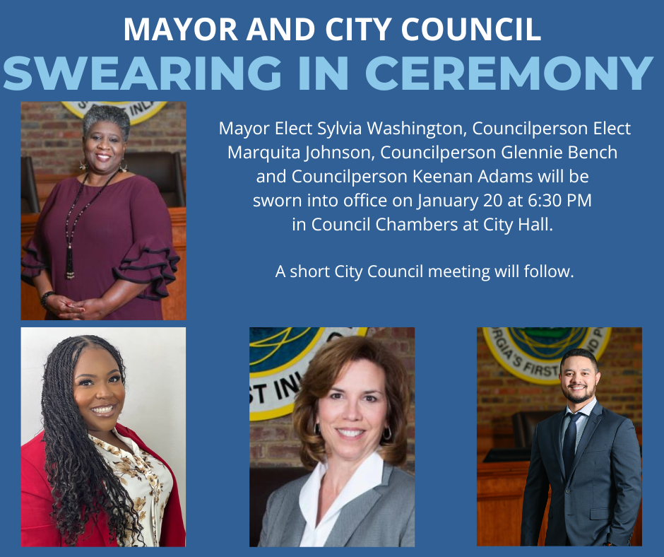 Swearing in ceremony graphic