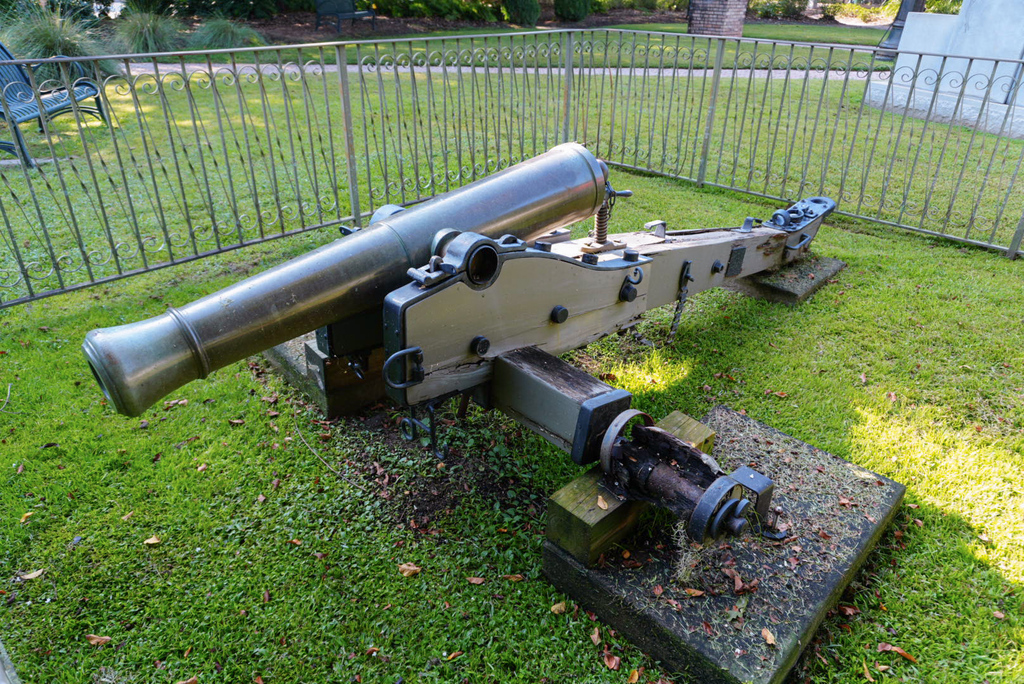 historic cannon in Willis Park