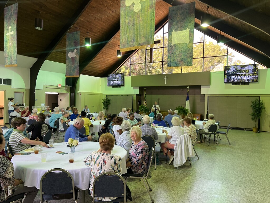 Crystal Hines, City of Bainbridge Director of Downtown and Tourism Development, speaks to the Keenagers of Bainbridge during their monthly fellowship meeting at Bainbridge First Methodist Church.