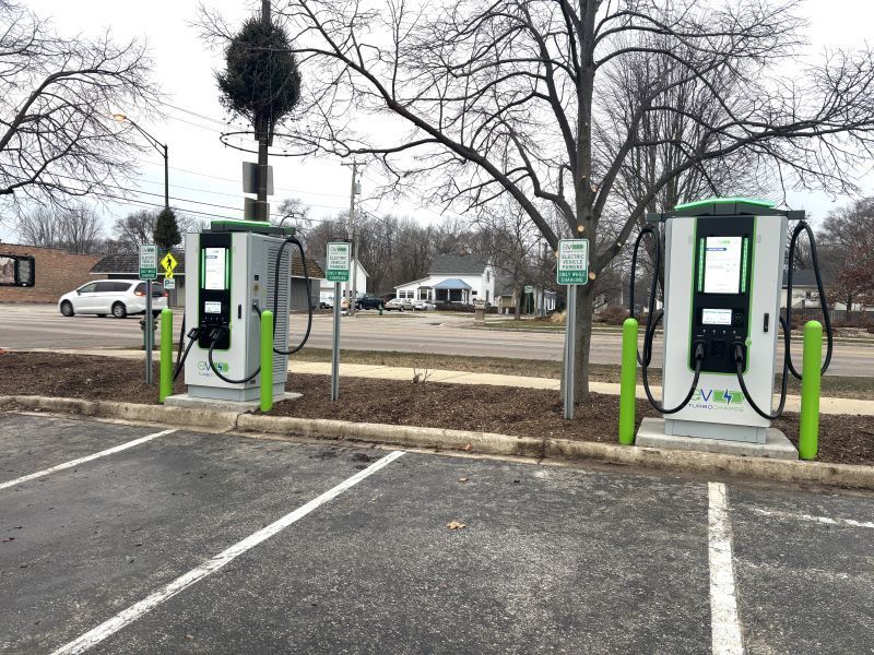 EV Chargers in library parking log