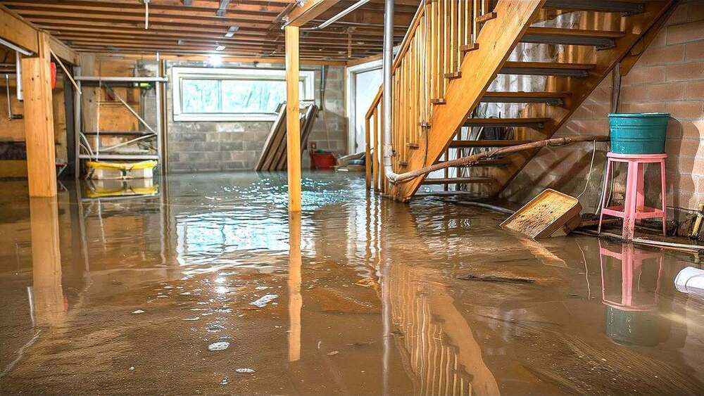 flooded basement