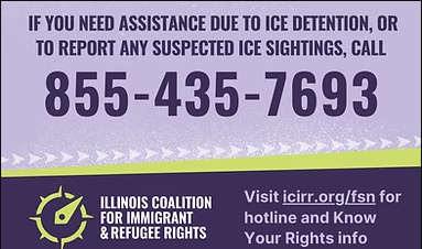 phone number for Illinois Coalition for Immigrant and Refugee Rights 855-435-7693