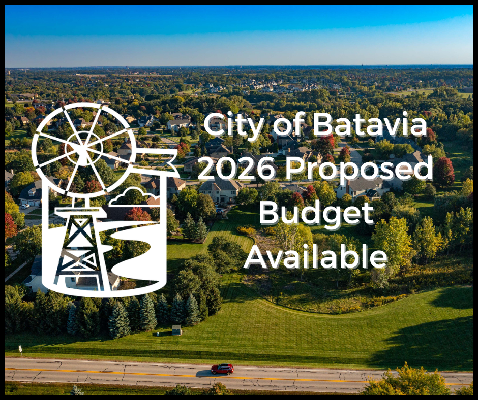 aerial view of city of batavia