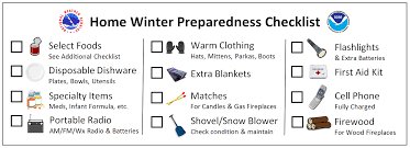 home winter preparedness checklist