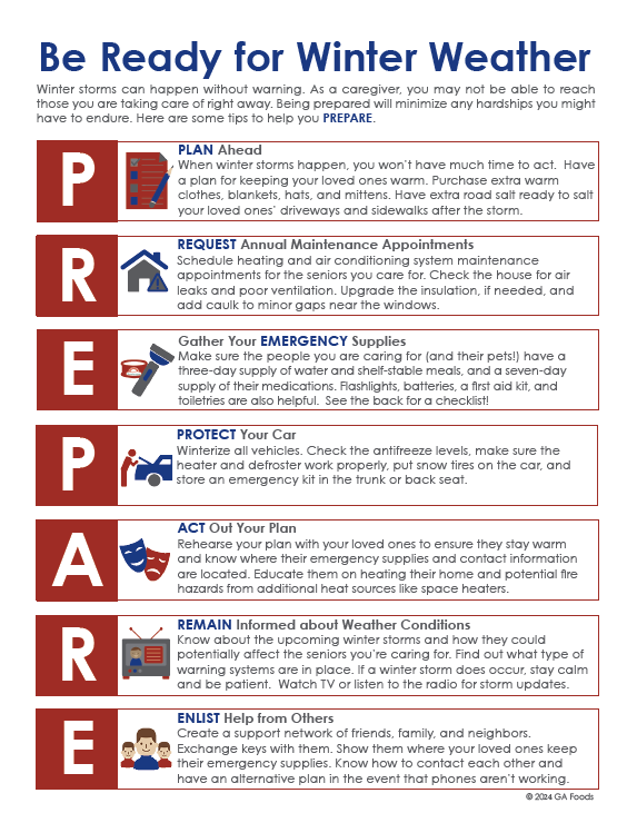 Be ready for winter weather graphic