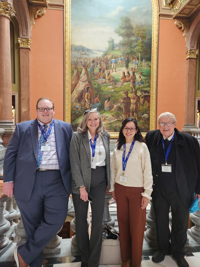 Max Weiss, Laura Newman, Alice Lohman, Jeff Schielke inside Illinois Capitol Building