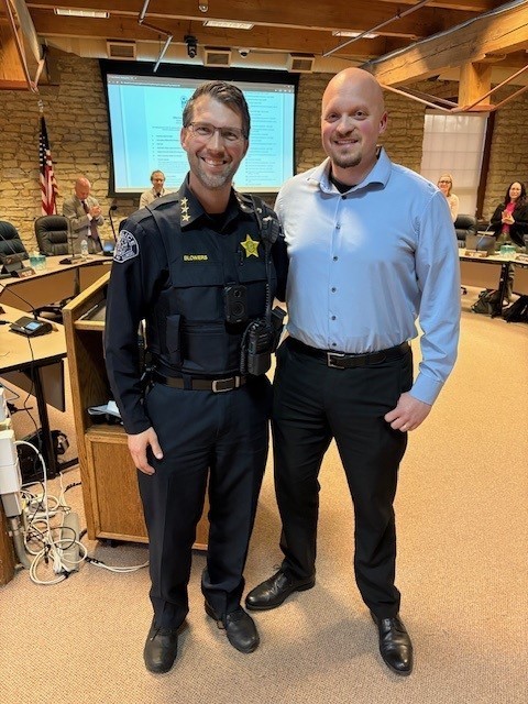 Police Chief Eric Blowers and Det. Austin Robinson
