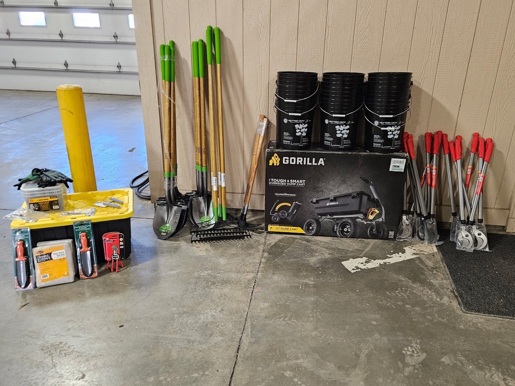 Gardening and tree tools in the City's garage