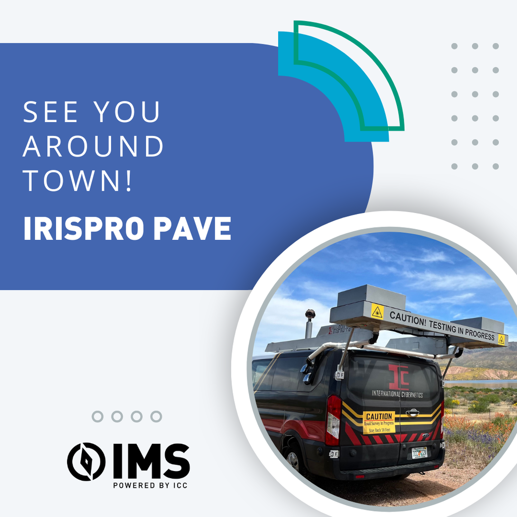 Irispro pave truck and message "see you around town"